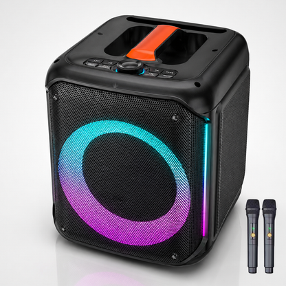 Portable Bluetooth Speaker with Wireless Microphone & Remote