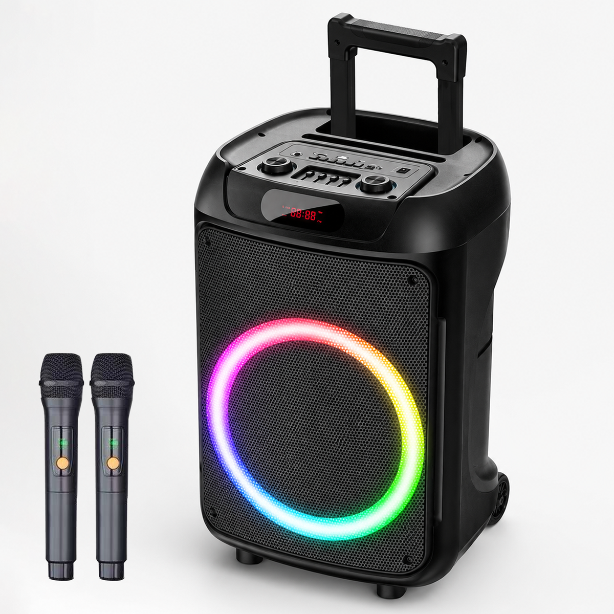 Portable Bluetooth Speaker with Wireless Microphone & Remote