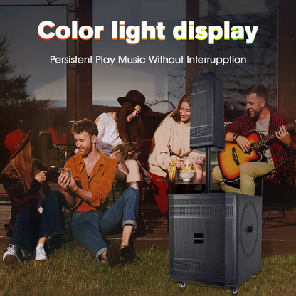 Portable Bluetooth Speaker with Wireless Microphone & Remote