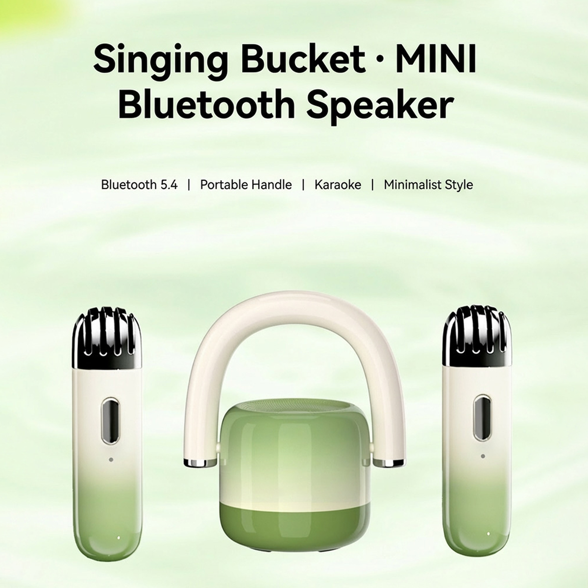 Portable Bluetooth Karaoke Speaker with 2 Microphones