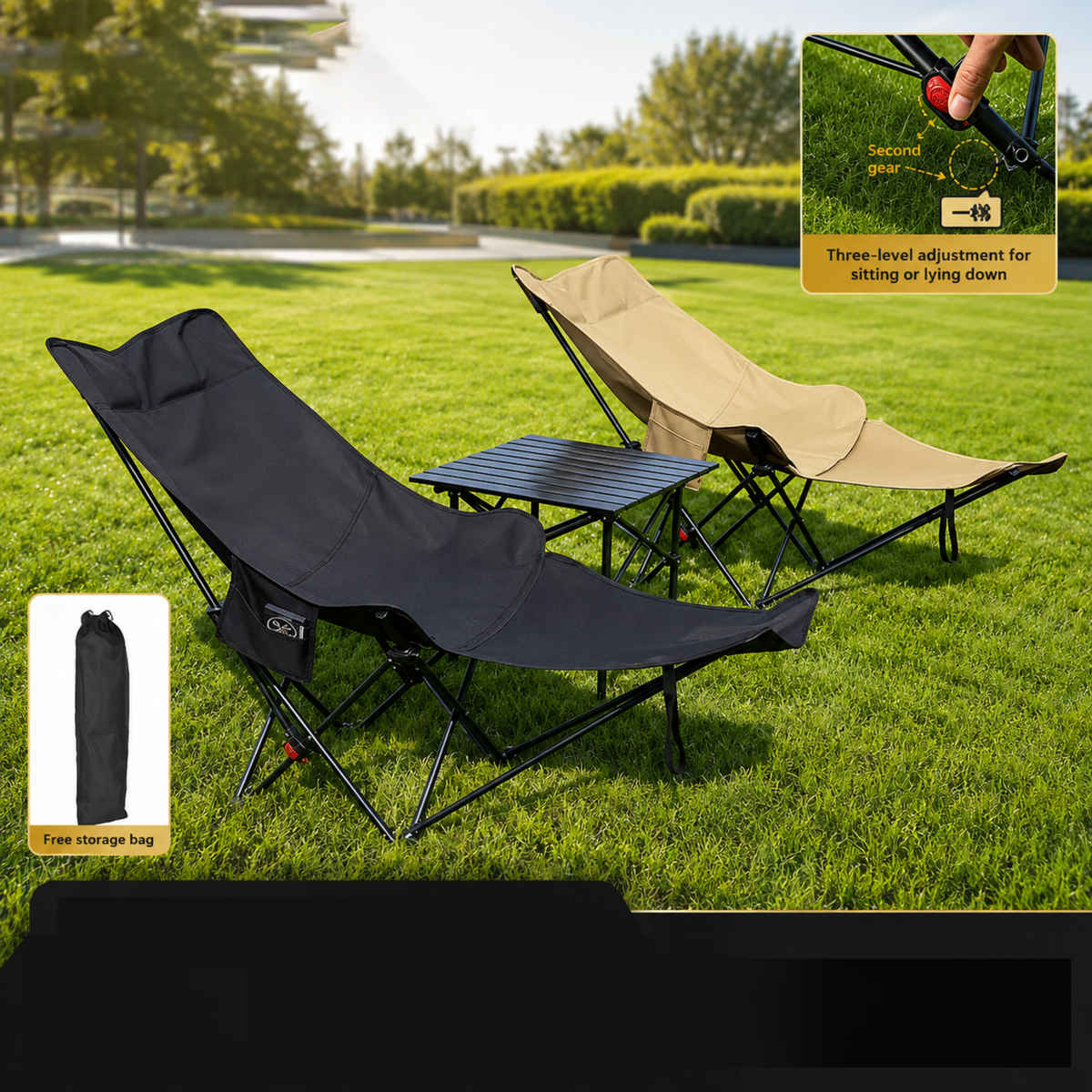 Portable Folding Camping Lounge Chair