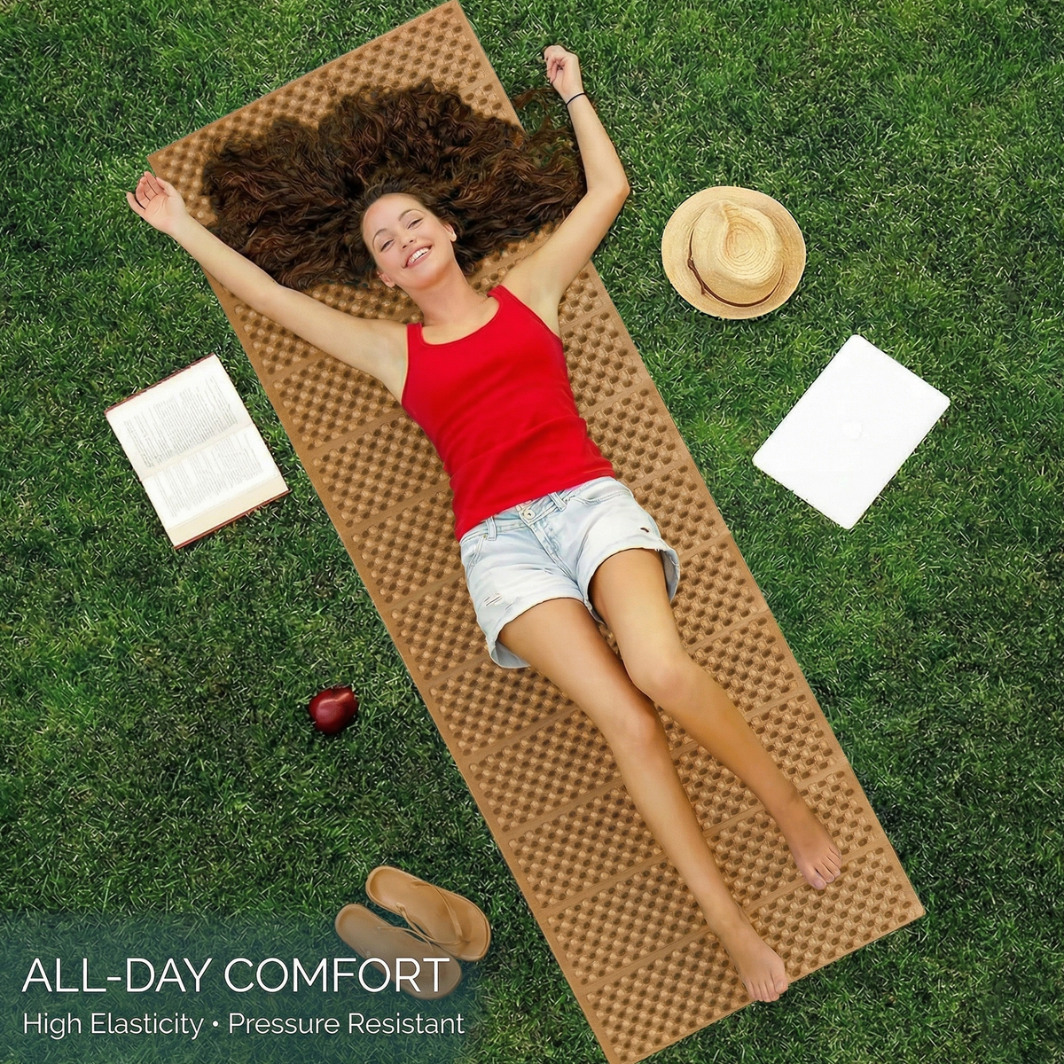 185*56cm Folding Aluminium Foam Sleeping Mat