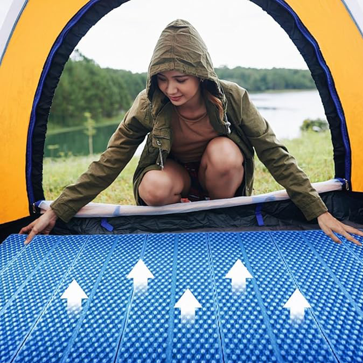 185*115cm Folding Aluminium Foam Sleeping Mat