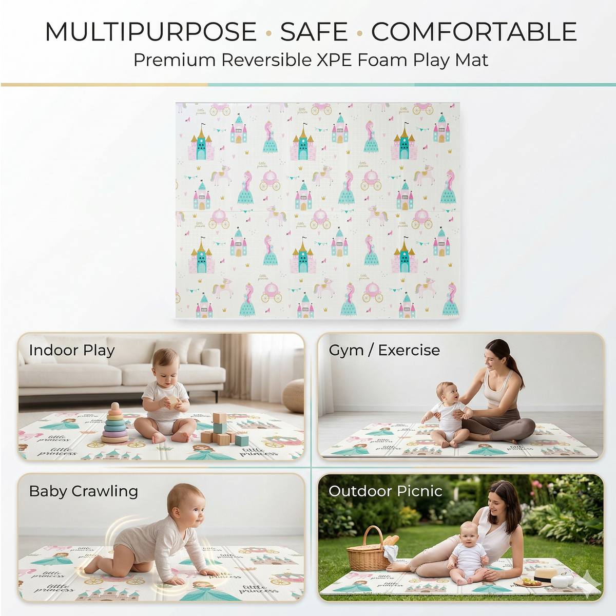 180*200cm Folding Baby Play Floor Mat