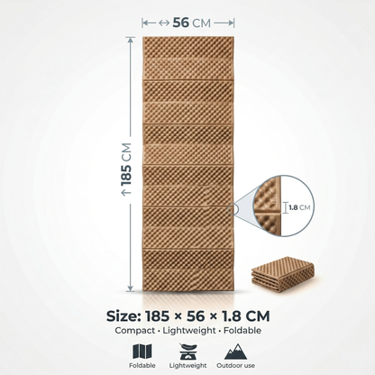 185*56cm Folding Aluminium Foam Sleeping Mat