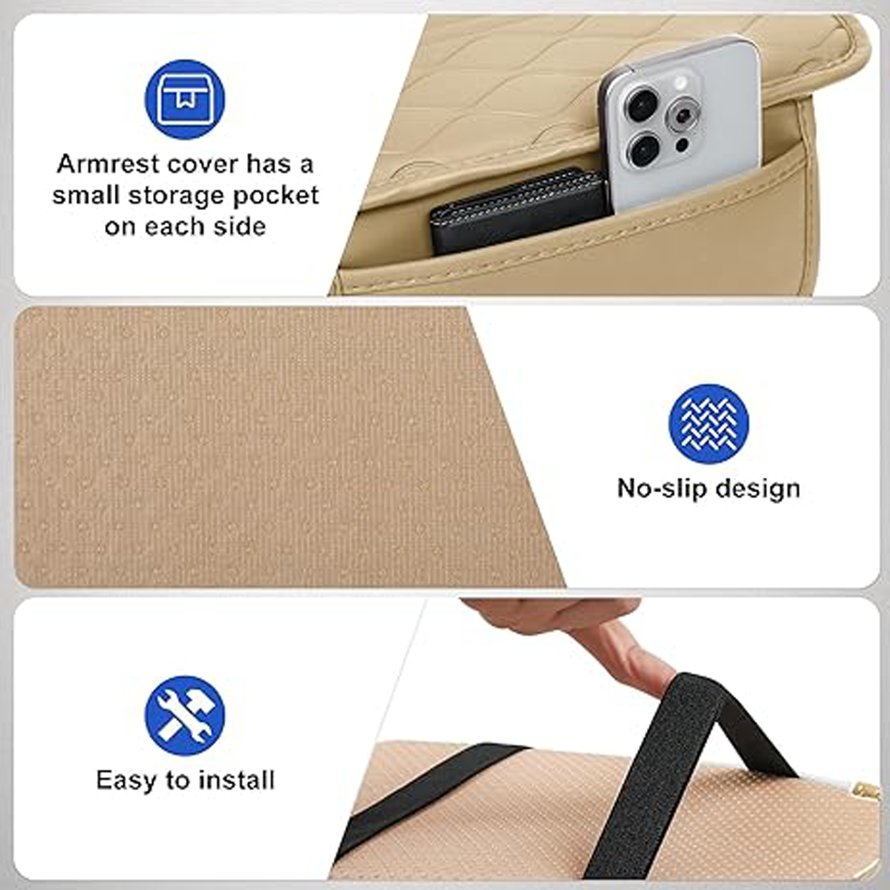 Breathable Leather Car Armrest