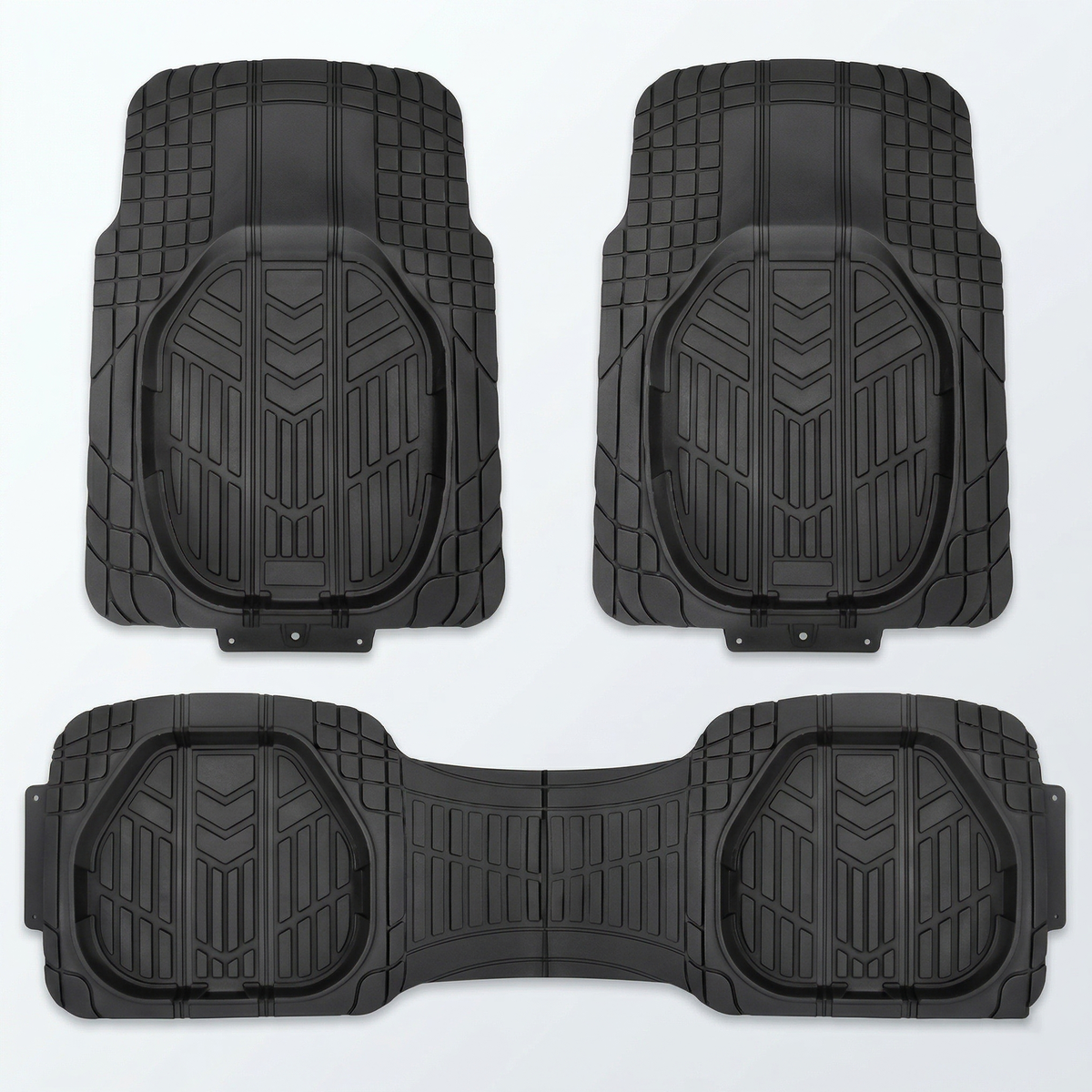 Premium Rubber Car Foot Mats, 78 * 54cm 3 Pcs Set