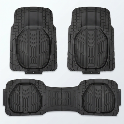 Premium Rubber Car Foot Mats, 78 * 54cm 3 Pcs Set