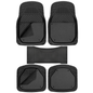 Premium Car Floor Rubber with Carpet Mat, 74 * 50cm 5 Pcs Set