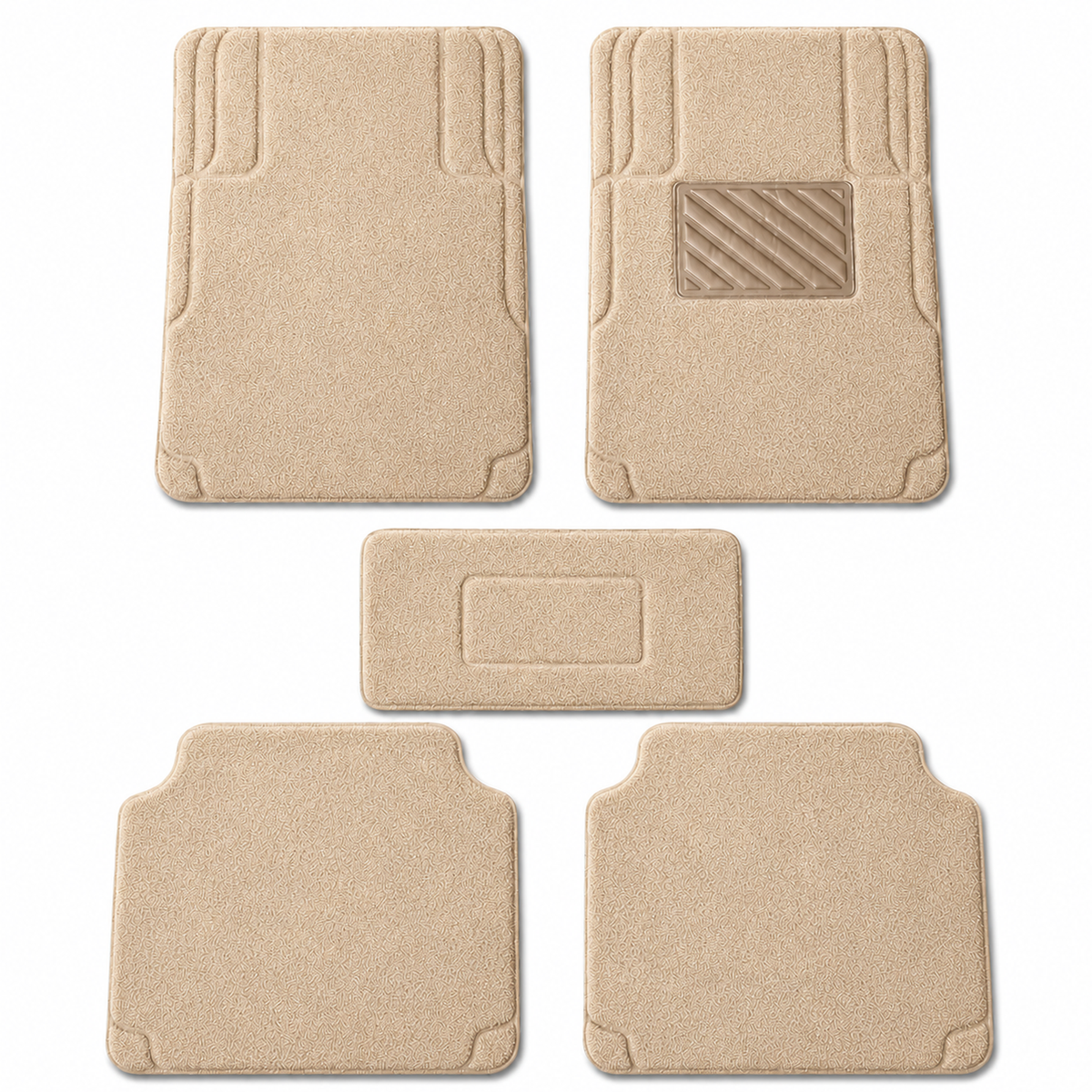 Car Premium Noodle Grass PVC Mats, 5 Pcs