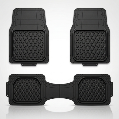Premium Rubber Car Foot Mats, 73 * 50cm 3 Pcs Set