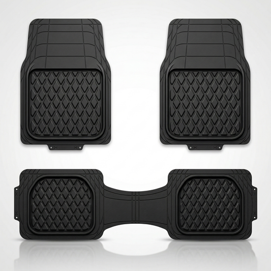 Premium Rubber Car Foot Mats, 73 * 50cm 3 Pcs Set