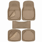 Premium Car Floor Rubber with Carpet Mat, 74 * 50cm 5 Pcs Set