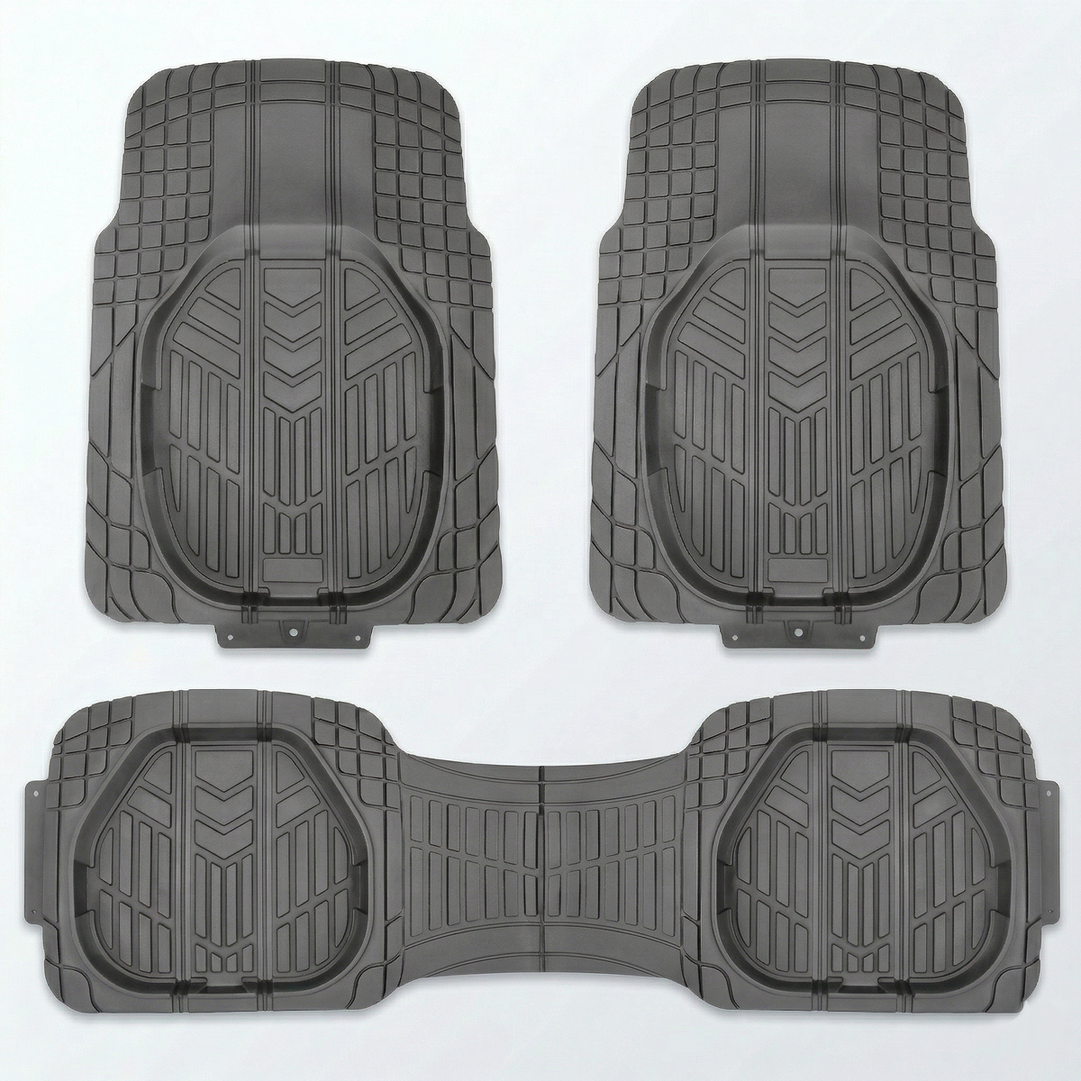Premium Rubber Car Foot Mats, 78 * 54cm 3 Pcs Set