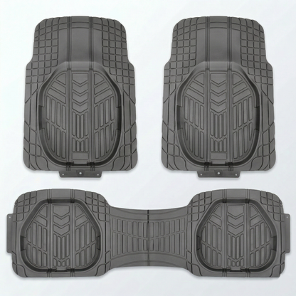 Premium Rubber Car Foot Mats, 78 * 54cm 3 Pcs Set