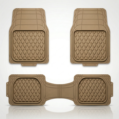 Premium Rubber Car Foot Mats, 73 * 50cm 3 Pcs Set