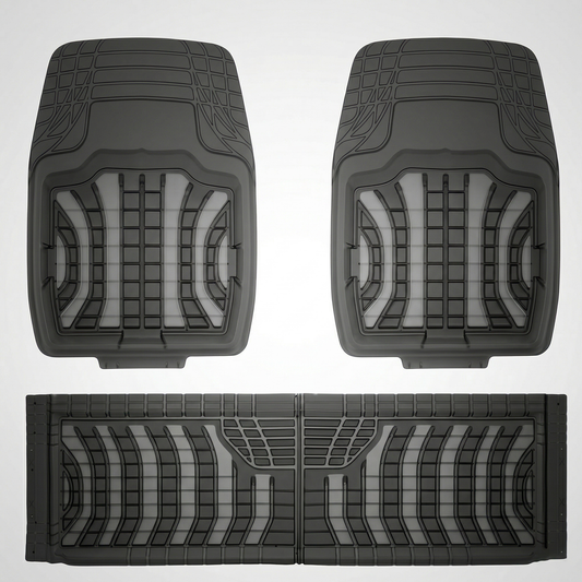 Premium Rubber Car Foot Mats, 72 * 50cm 3 Pcs Set