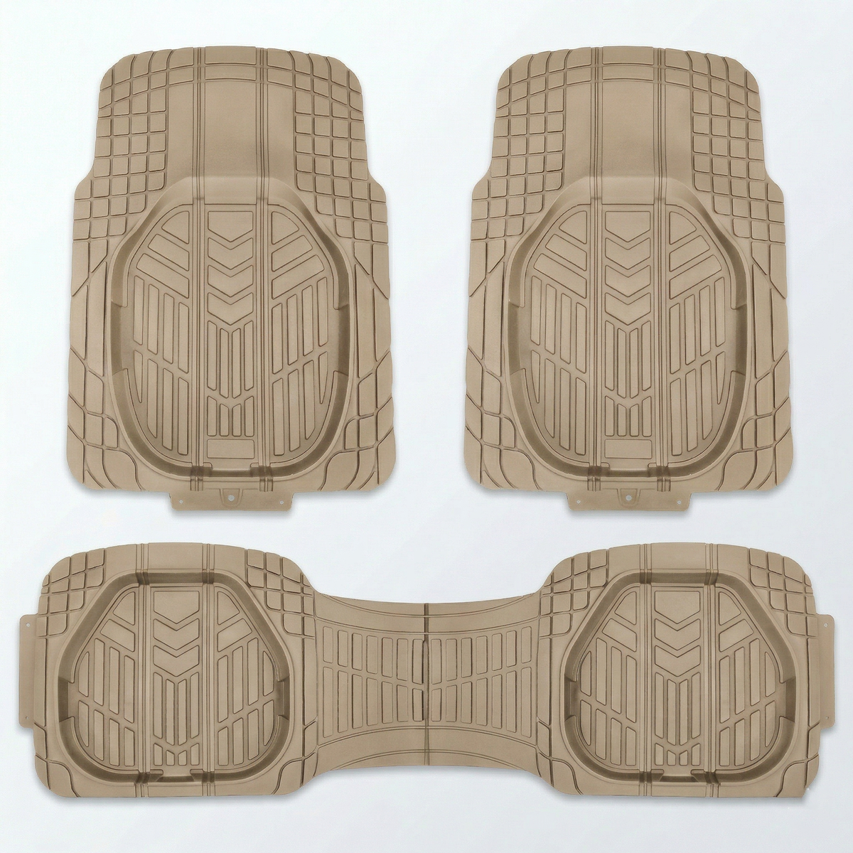 Premium Rubber Car Foot Mats, 78 * 54cm 3 Pcs Set