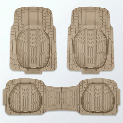 Premium Rubber Car Foot Mats, 78 * 54cm 3 Pcs Set