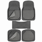Premium Car Floor Rubber with Carpet Mat, 74 * 50cm 5 Pcs Set