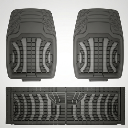 Premium Rubber Car Foot Mats, 72 * 50cm 3 Pcs Set