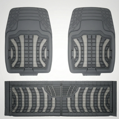 Premium Rubber Car Foot Mats, 72 * 50cm 3 Pcs Set