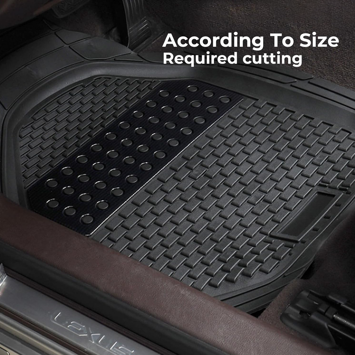 Premium Rubber Car Foot Mats, 71 * 50.5cm 5 Pcs Set
