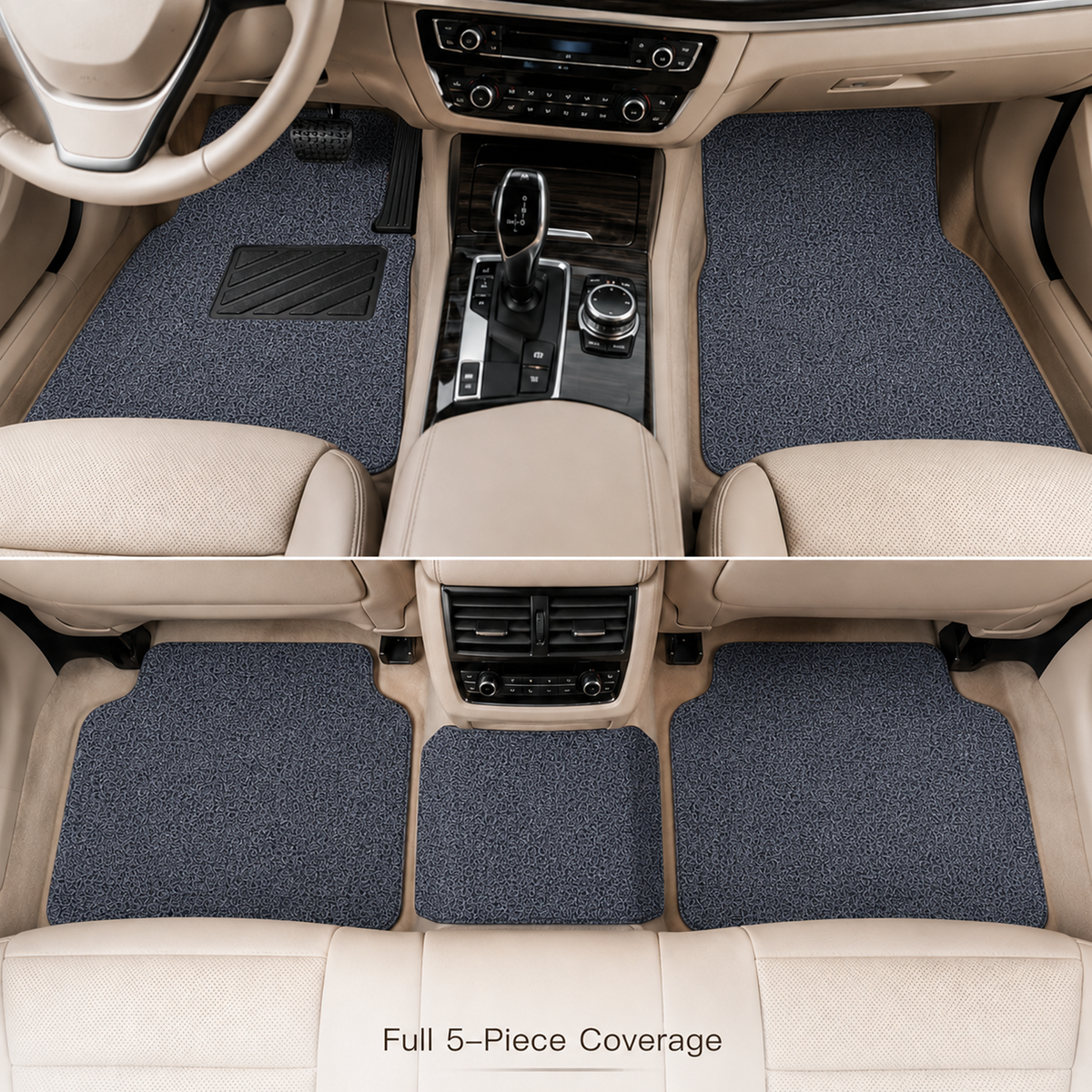 Car Noodle Grass PVC Mats, 5 Pcs