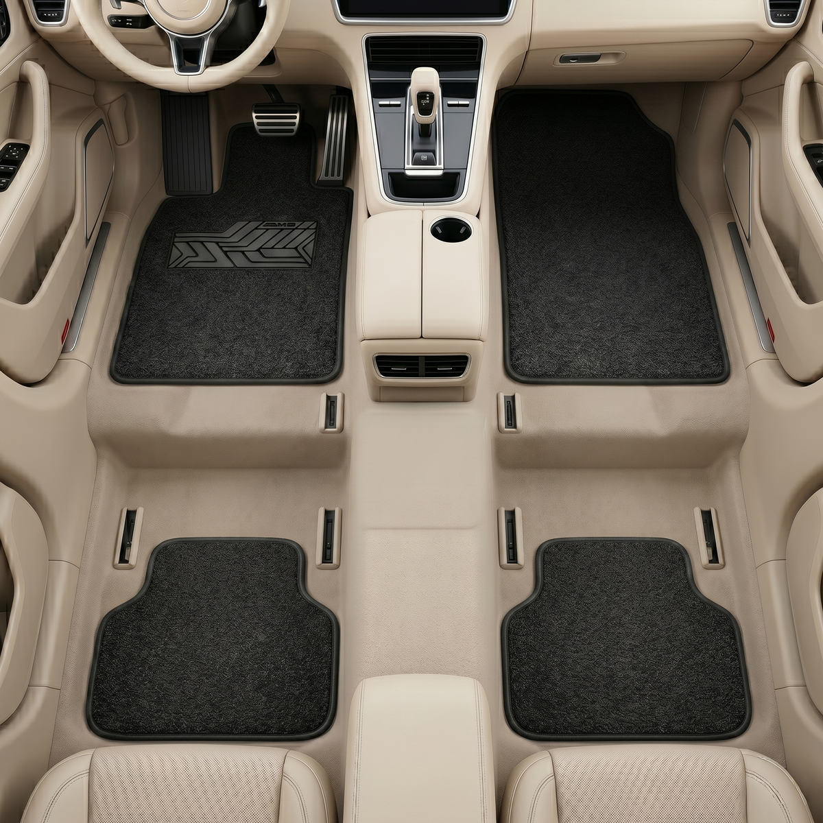 Car Premium Noodle Anti Slip Floor Mat, 5 Pcs