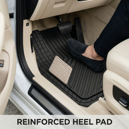 Premium Rubber Car Foot Mats, 74 * 49cm 5 Pcs Set