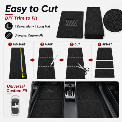 Premium Anti Slip Car Noodle Floor Mat, 5 Pcs