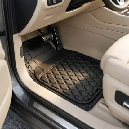 Premium Rubber Car Foot Mats, 73 * 50cm 3 Pcs Set