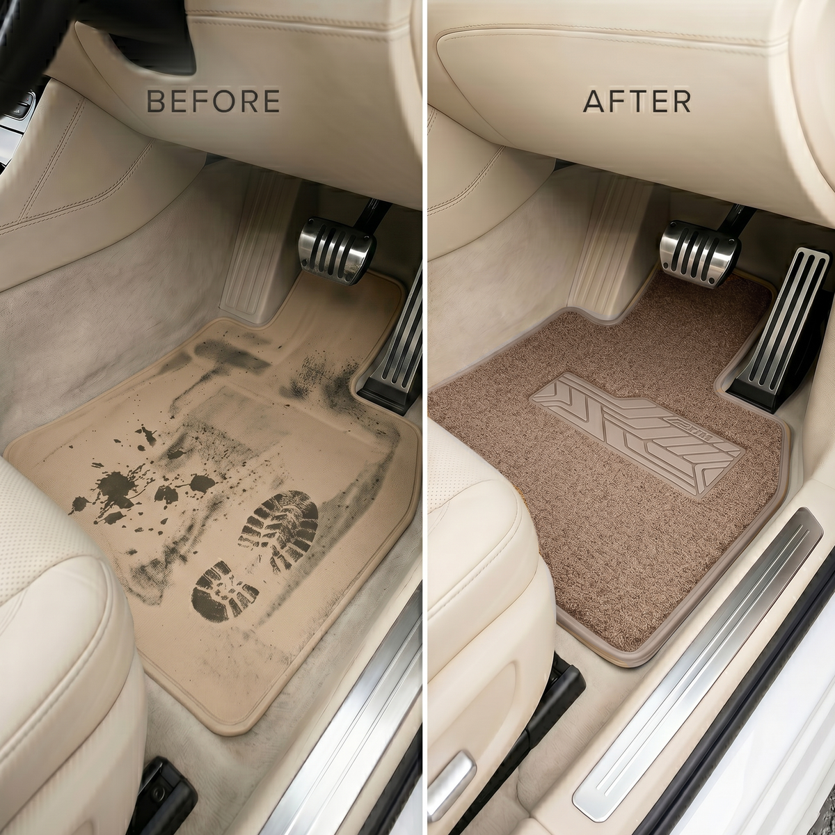 Car Premium Noodle Anti Slip Floor Mat, 5 Pcs
