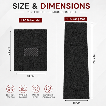 Premium Anti Slip Car Noodle Floor Mat, 5 Pcs