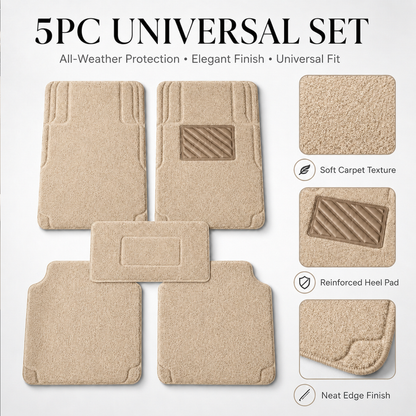 Car Premium Noodle Grass PVC Mats, 5 Pcs