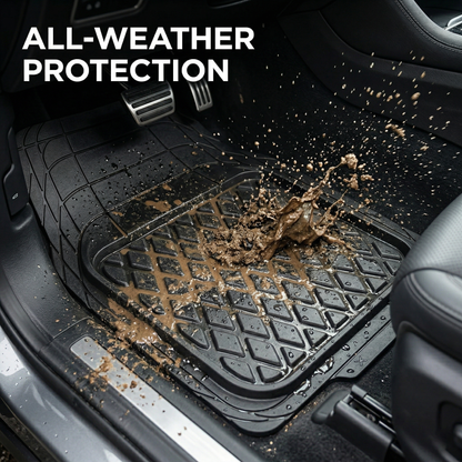 Premium Rubber Car Foot Mats, 73 * 50cm 3 Pcs Set