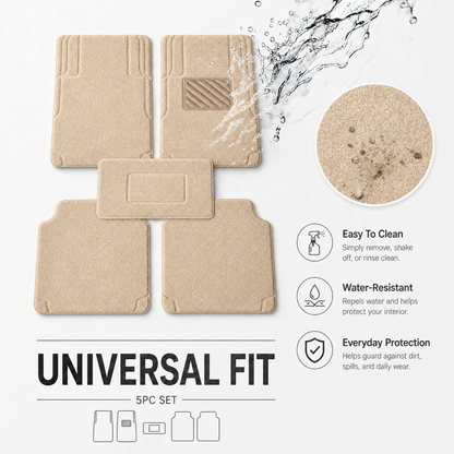 Car Premium Noodle Grass PVC Mats, 5 Pcs