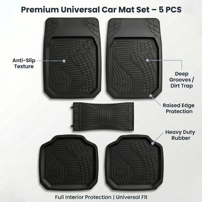 Rubber Car Foot Mats, 70 * 50cm 5 Pcs Set