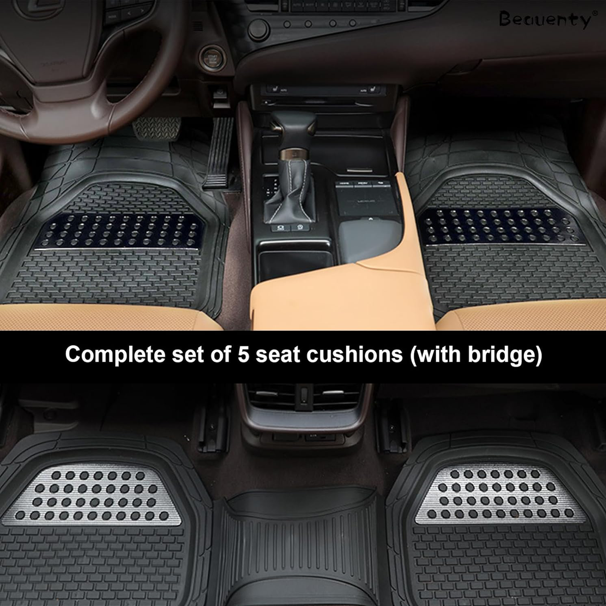 Premium Rubber Car Foot Mats, 71 * 50.5cm 5 Pcs Set