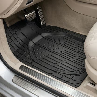 Premium Rubber Car Foot Mats, 78 * 54cm 3 Pcs Set