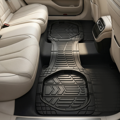 Premium Rubber Car Foot Mats, 78 * 54cm 3 Pcs Set