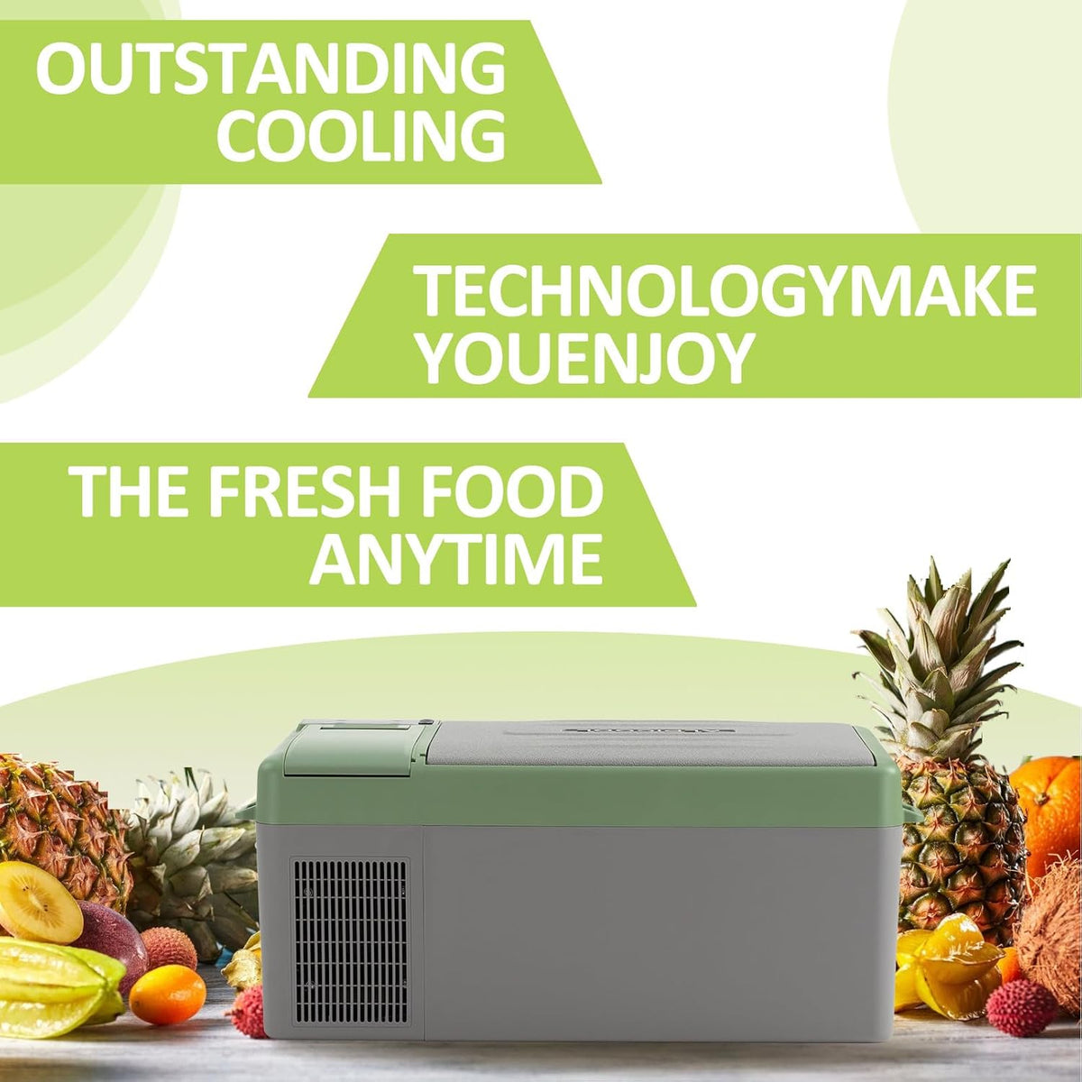 Electric Car Refrigerator with Inbuilt Rechargeable Battery - 15.8L