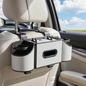 Car Back Seat Organizer with Cup Holders & Tissue Box