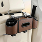 Car Back Seat Organizer with Cup Holders & Tissue Box