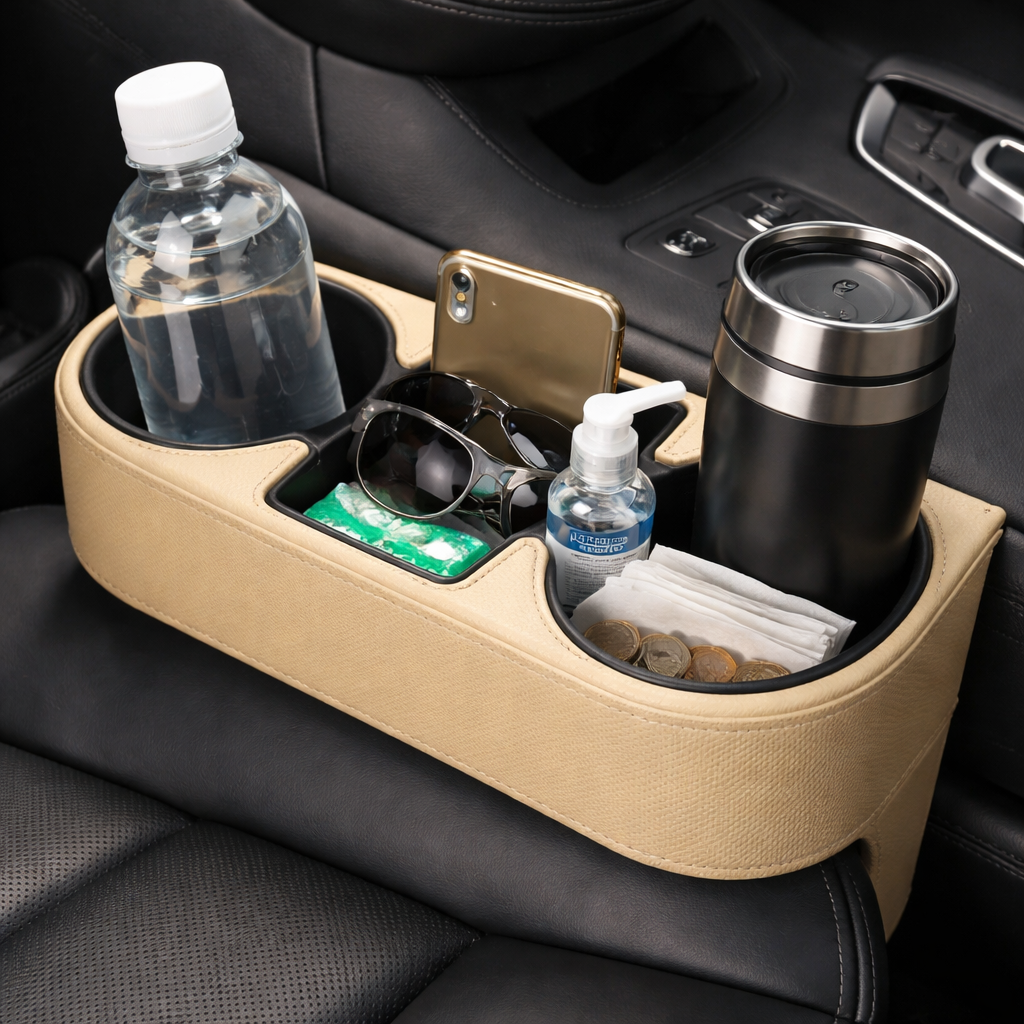 Car Seat Side Storage Organizer with Cup Holder