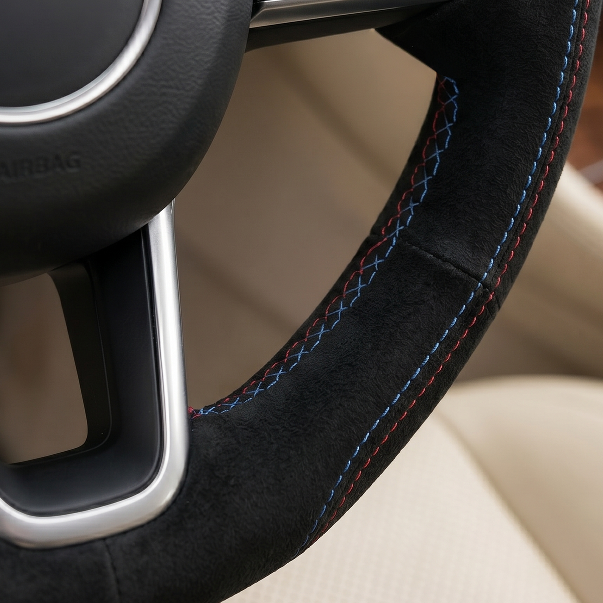 37cm Premium Cloth Car Steering Cover