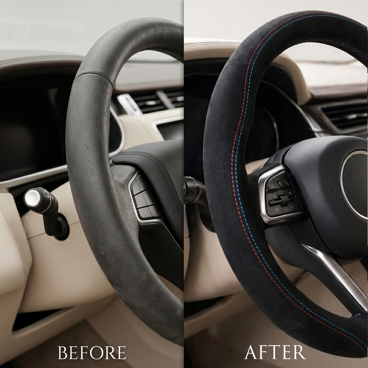 37cm Premium Cloth Car Steering Cover