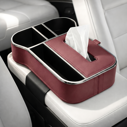 Car Armrest Storage Box with Cup Holder