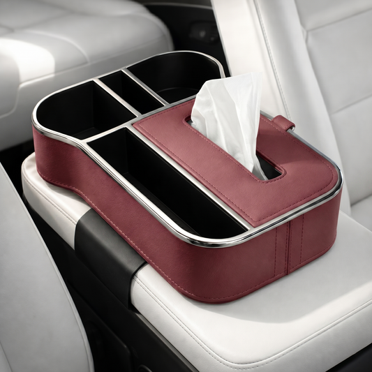 Car Armrest Storage Box with Cup Holder