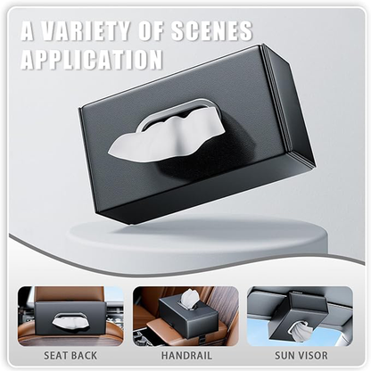 Car Tissue Box Holder with Strap Buckle